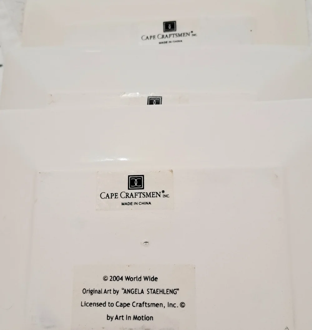 3 Square plates collector's items by Cape Craftsman  8x6" ( old) - Picture 2 of 4